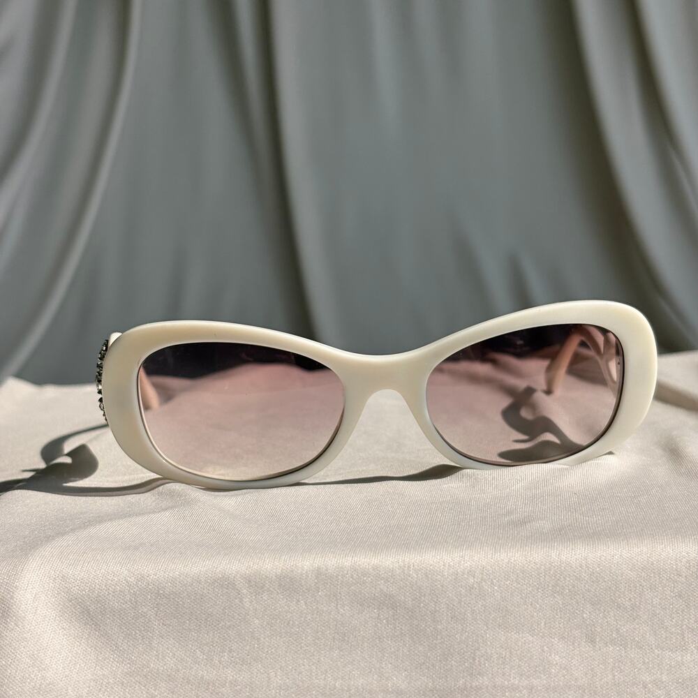 Prada Crystal Absolute Collection 33P Minimal Baroque Sunglasses White Crystal